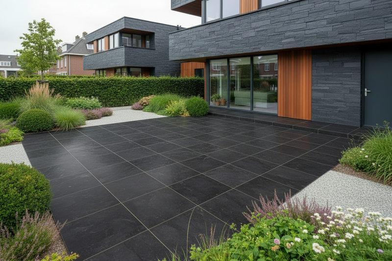 Maak de tegels zwart en meer natuurrelief